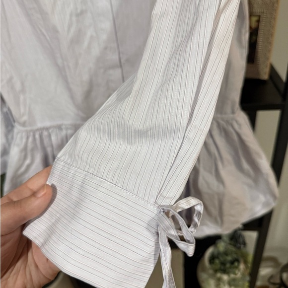 Urban Revivo Striped Mini Dress - White and blue size 6 - Picture 3 of 11